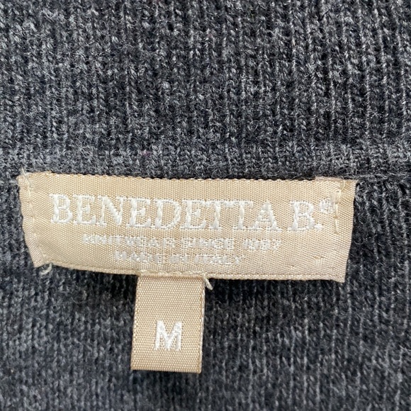 Benedetta B made in Italy‎ cardigan sweater wool cashmere gray - Picture 2 of 8